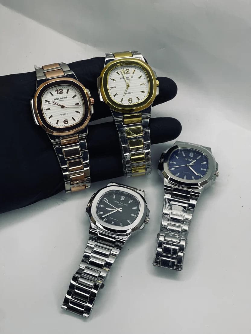 Luxury Men's Square Steel Watch – Chain Strap | Free Delivery