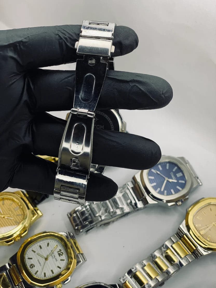 Luxury Men's Square Steel Watch – Chain Strap | Free Delivery