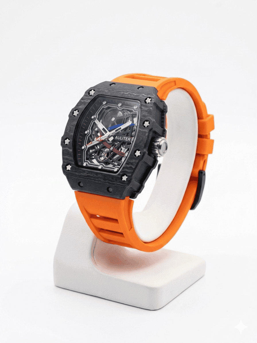 Men's Skeleton Sport Watch | RM Inspired Design | Durable Silicone Strap