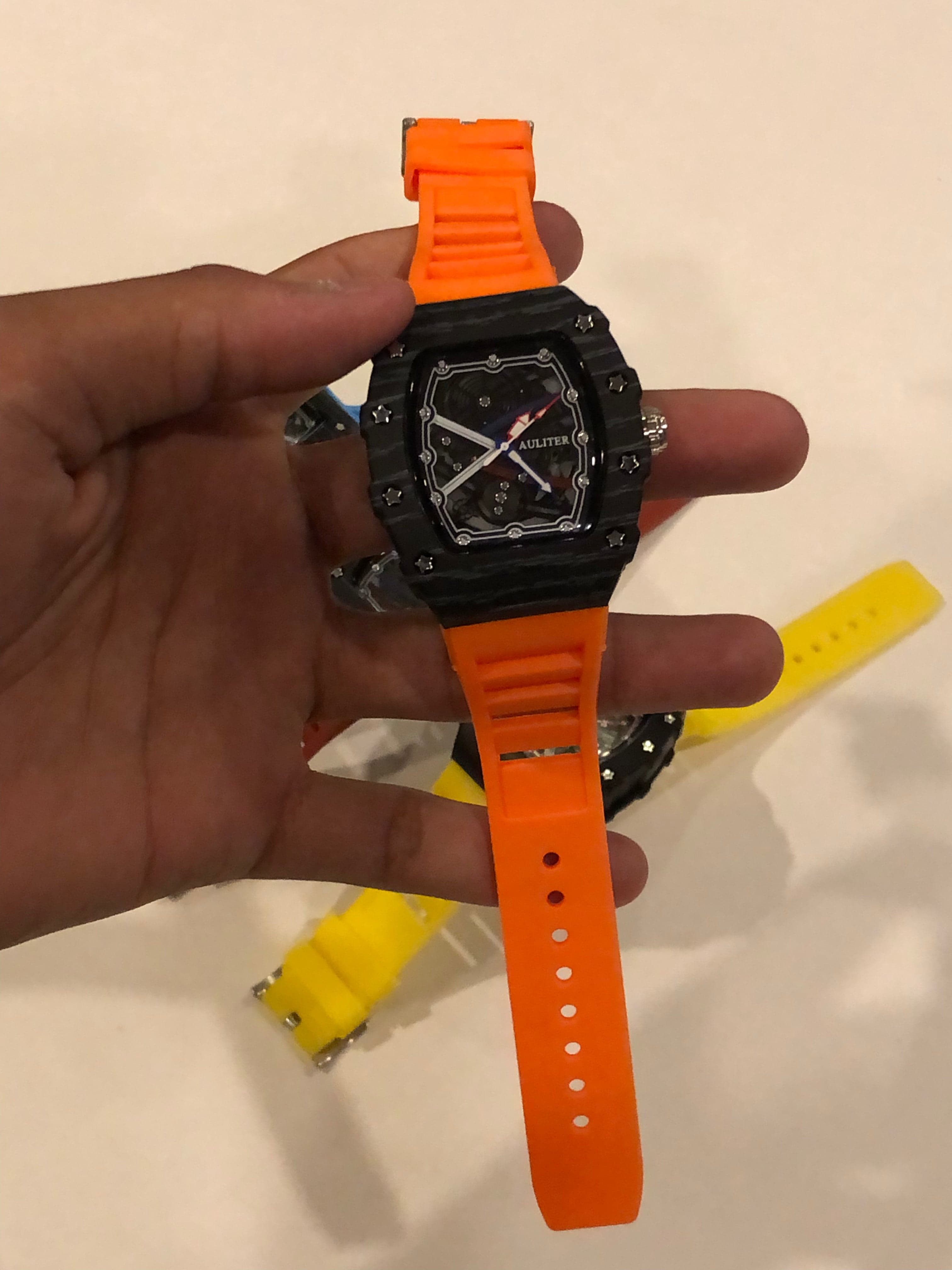 Men's Skeleton Sport Watch | RM Inspired Design | Durable Silicone Strap