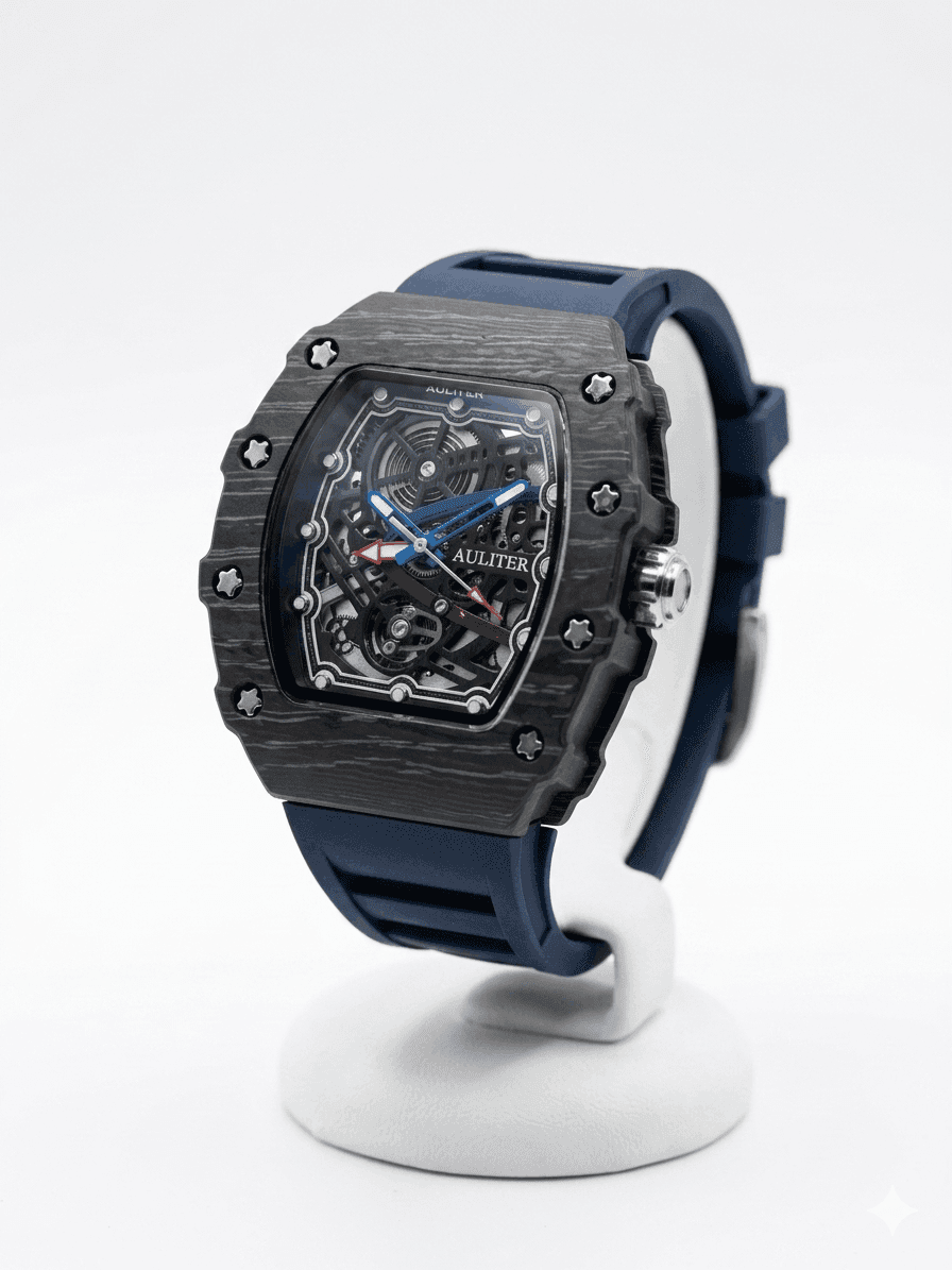 Men's Skeleton Sport Watch | RM Inspired Design | Durable Silicone Strap